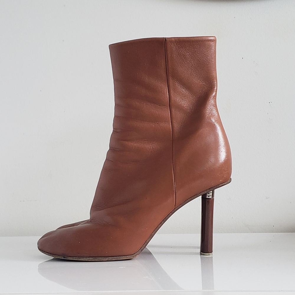 Vetements Brown Leather Lighter Heel Boots - Demna Era